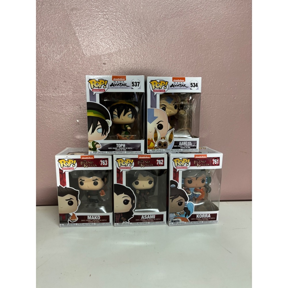 Funko Pop Avatar Last Airbender Legend of Korra Lot Aang Toph Korra Asami Mako